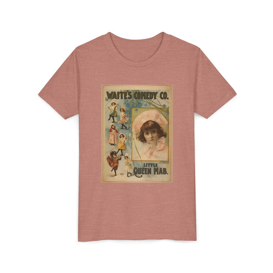 Vintage Waite's Vaudeville Poster Kids T-Shirt (available in Light Pink, Dark Pink, Grey, Blue)