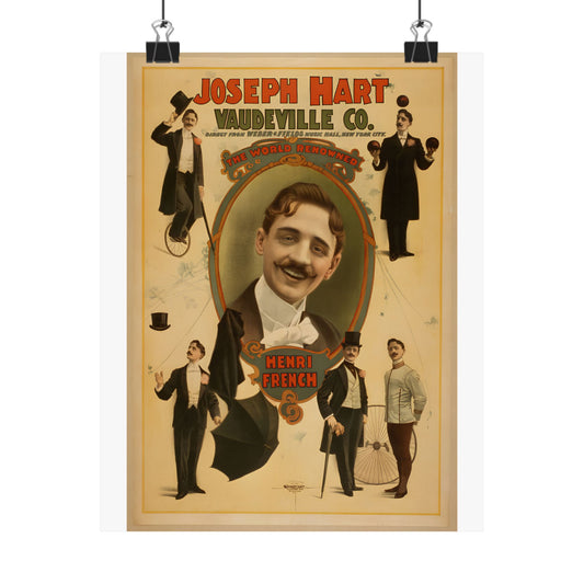 Vintage Vaudeville Poster Print — Joseph Hart, Weber & Fields Music Hall