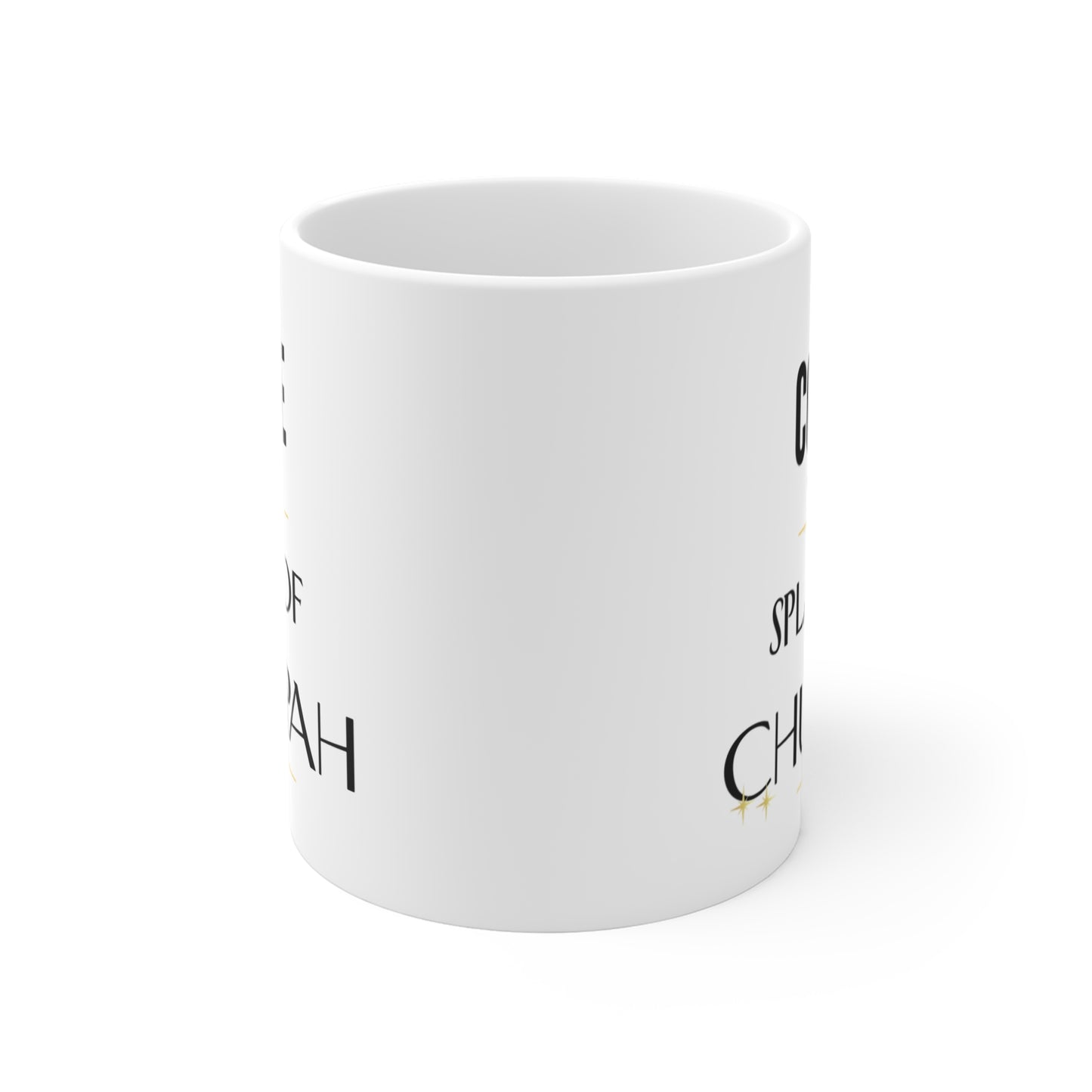 Coffee Mug - "Coffee with a Splash of Chutzpah" Funny Jewish Gift