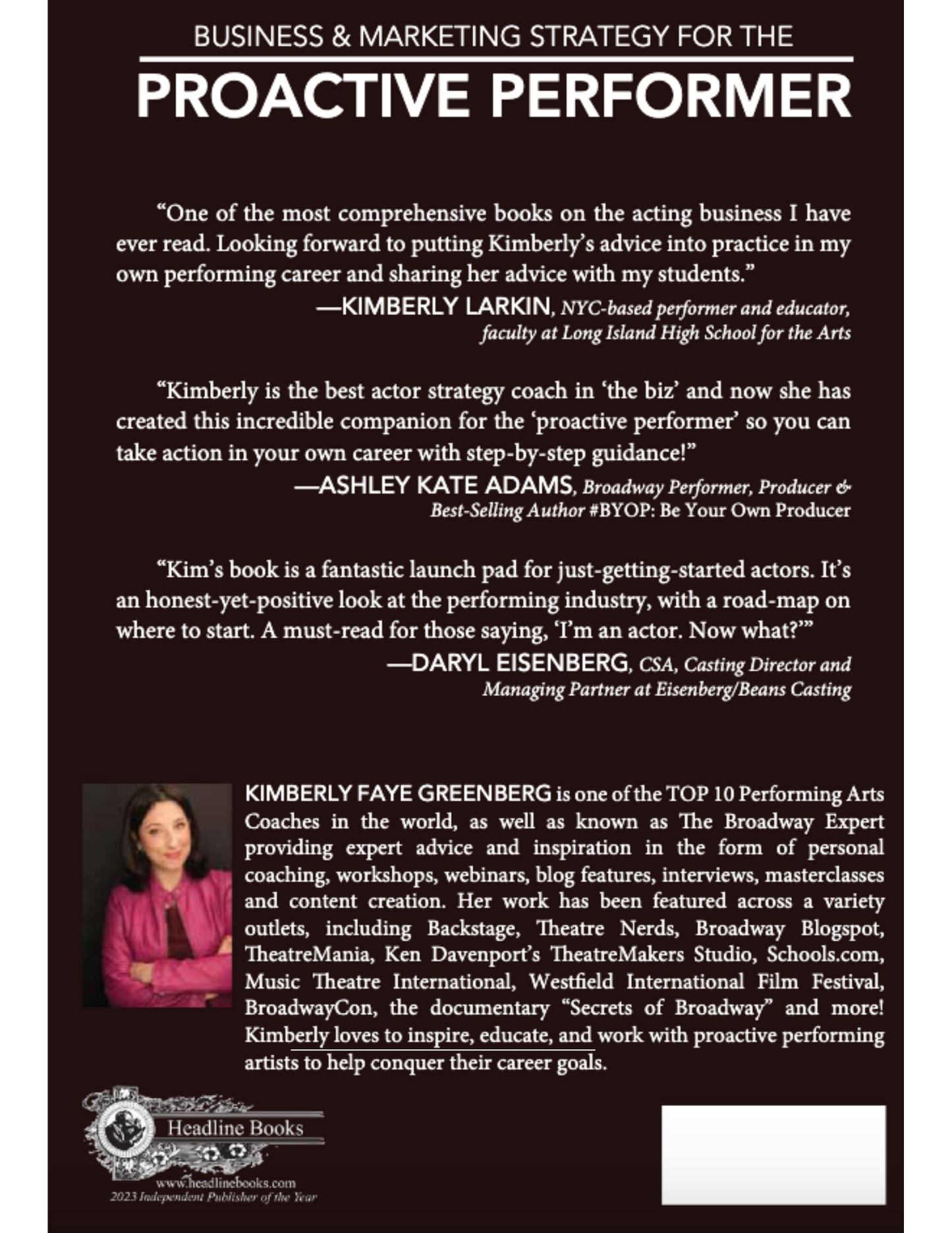 BOOK: BUSINESS & MARKETING STRATEGY FOR THE PROACTIVE PERFORMER
